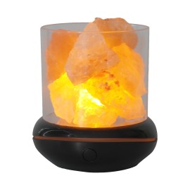 Crystal Salt Stone Night Light 7 Colors LED Rock Crystal Lamp Portable USB Essential Oil Diffuser for Car Home Office Bedroom Desktop Decoration
