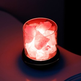 Crystal Salt Stone Night Light 7 Colors LED Rock Crystal Lamp Portable USB Essential Oil Diffuser for Car Home Office Bedroom Desktop Decoration