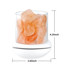 Crystal Salt Stone Night Light 7 Colors LED Rock Crystal Lamp Portable USB Essential Oil Diffuser for Car Home Office Bedroom Desktop Decoration