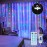 10 X 10FT 300LEDs Curtain String Lights Curtain Fairy Lights Copper Wire Waterfall Lights with 4 Music & 8 Lighting Modes Remote Control for Wedding Party Home Christmas Decorative Hanging Lights
