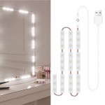 LED Makeup Mirror Lights 30LEDs Dimmable Touch Control Vanity Mirror Lights Bathroom Mirror Light with USB Cable LED Strip Lights Dressing Mirror