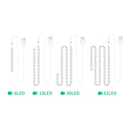 LED Makeup Mirror Lights 30LEDs Dimmable Touch Control Vanity Mirror Lights Bathroom Mirror Light with USB Cable LED Strip Lights Dressing Mirror