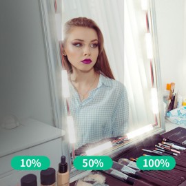 LED Makeup Mirror Lights 30LEDs Dimmable Touch Control Vanity Mirror Lights Bathroom Mirror Light with USB Cable LED Strip Lights Dressing Mirror