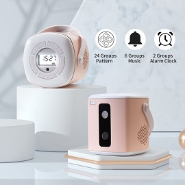 Star Projector Night Light With Digital Music Alarm Clock Starry Ceiling Night Light Projector With Remote Control 24 Groups Pattern for Kids Baby