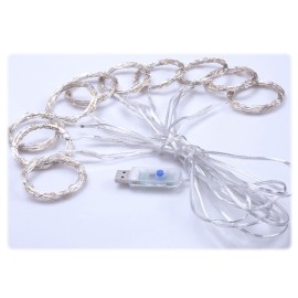 10 X 6FT 200LEDs Curtain String Lights Curtain Fairy Lights Christmas Decorative Hanging Lights Copper Wire Waterfall Lights with 8 Lights Modes Remote Control for Wedding Party Home