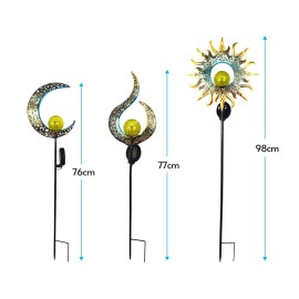 Outdoor Solar Light Metal Garden Decoration Light Waterproof Lawn Lamp Auto ON/OFF for Outside Garden Patio Path Yard Lawn