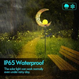 Outdoor Solar Light Metal Garden Decoration Light Waterproof Lawn Lamp Auto ON/OFF for Outside Garden Patio Path Yard Lawn
