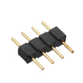 4 Pin Male Connector Plug for RGB LED Strip Lighting 50 Pack Black