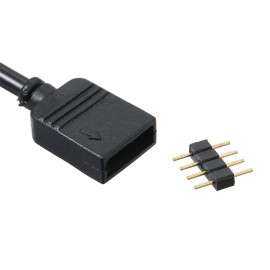 4 Pin Male Connector Plug for RGB LED Strip Lighting 50 Pack Black