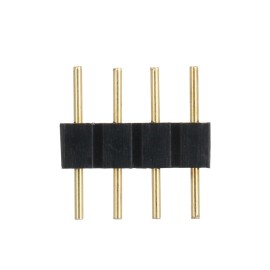 4 Pin Male Connector Plug for RGB LED Strip Lighting 50 Pack Black