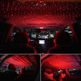 Car Star Night Light Romantic Auto Rotatable Roof Lamp Car Portable Adjustable Angle USB Projector Night Light Interior Decoration