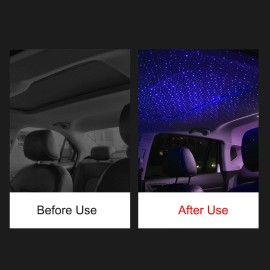 Car Star Night Light Romantic Auto Rotatable Roof Lamp Car Portable Adjustable Angle USB Projector Night Light Interior Decoration