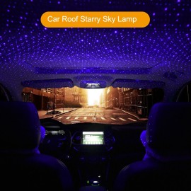 Car Star Night Light Romantic Auto Rotatable Roof Lamp Car Portable Adjustable Angle USB Projector Night Light Interior Decoration
