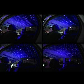 Car Star Night Light Romantic Auto Rotatable Roof Lamp Car Portable Adjustable Angle USB Projector Night Light Interior Decoration