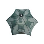 Fishing Bait Trap Folded Crab Net Crawdad Automatic Fishing Shrimp Cast Dip Cage Fish Minnow Foldable Fishnet (6 Holes)