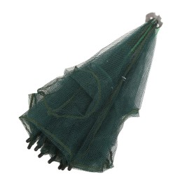 Fishing Bait Trap Folded Crab Net Crawdad Automatic Fishing Shrimp Cast Dip Cage Fish Minnow Foldable Fishnet (6 Holes)