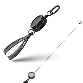 Retractable Fishing Line Clipper Stainless Steel Mini Fishing Line Cutter Scissors Quick Cutting Tool with Key Ring