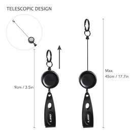 Retractable Fishing Line Clipper Stainless Steel Mini Fishing Line Cutter Scissors Quick Cutting Tool with Key Ring