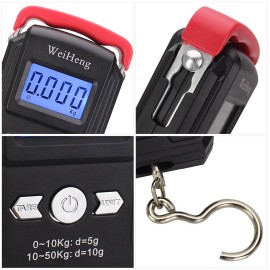 Fishing Scale Electronic Digital  Scale 110LB 50KG Hanging Hook Scale LCD Screen Portable Weighing Scales