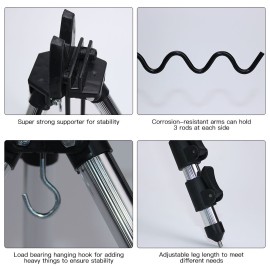 Fishing Rods Tripod Stand Telescopic Aluminum Alloy Fishing Rod Holder