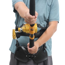 Adjustable Fishing Fighting Belt Fishing Rod Holder Offshore Stand Up Fishing Fighting Belt Waist Rod Holder Fishing Tool for Big Fish