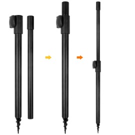9pcs Fishing Rod Rest Fishing Pole Holder Bite Alarm Bar Set with Storage Bag