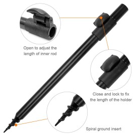 9pcs Fishing Rod Rest Fishing Pole Holder Bite Alarm Bar Set with Storage Bag