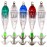 5pcs Waterproof Underwater LED Fishing Light Fish Lure Attracting Light Lamp with Squid Jig Hooks