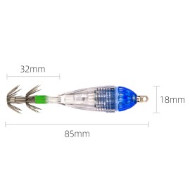 5pcs Waterproof Underwater LED Fishing Light Fish Lure Attracting Light Lamp with Squid Jig Hooks