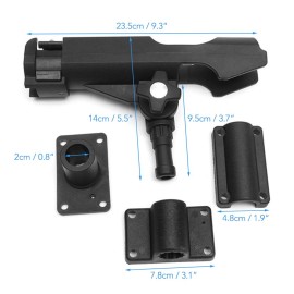 Plastic Fishing Rod Holder Adjustable Fishing Pole Holder with Clamp Folding Rod Racks Holder for Boat Kayak