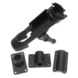Plastic Fishing Rod Holder Adjustable Fishing Pole Holder with Clamp Folding Rod Racks Holder for Boat Kayak