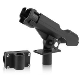 Plastic Fishing Rod Holder Adjustable Fishing Pole Holder with Clamp Folding Rod Racks Holder for Boat Kayak