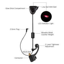 Fishing Swinger Fishing Alarm LED Bite Indicator Illuminated Swinger Fishing Tackle