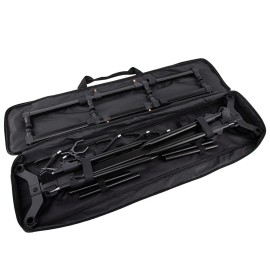 Adjustable Retractable Carp Fishing Rod Stand with LED Bite Alarms Swingers