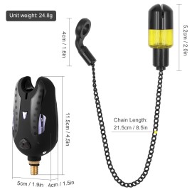 Adjustable Retractable Carp Fishing Rod Stand with LED Bite Alarms Swingers
