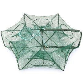 Foldable Fishing Net Hexagon 6 Hole Fishing Net Shrimp Cage Trap Minnow Crab Baits Mesh Trap Net