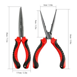 Portable Fishing Pliers Fish Lure Hook Remover Line Cutter Scissors Fishing Tackle Accessories