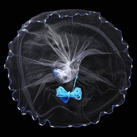 Fishing Casting Net 7.8FT Fishing Net Saltwater Freshwater Bait Fish Net Hand Cast Fishing Net with Weights