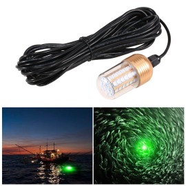 12V-60V 30W 60 LEDs Underwater Night Fishing Light Submersible LED Lamp Bait Squid Fish Attracting Light Fish Finder Light with Cord