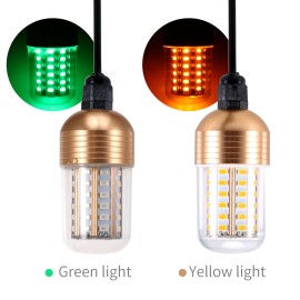12V-60V 30W 60 LEDs Underwater Night Fishing Light Submersible LED Lamp Bait Squid Fish Attracting Light Fish Finder Light with Cord