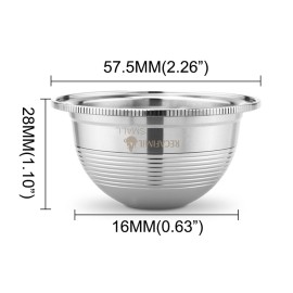Stainless Steel Coffee Capsules Vertuoline Pod Filters Cup 70ml Brewing Volume Reusable Refillable Coffee Capsule Coffer Set for Nespresso Vertuoline GCA1 Delonghi ENV135