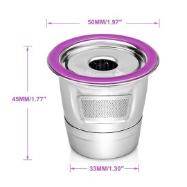 Stainless Steel Coffee Capsules Coffee Filters Cup Reusable Refillable Coffee Capsule Coffer Set for Keurig 2.0 1.0 Mini Plus