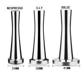 Stainless Steel Refillable Coffee Capsules for Nespresso Coffee Machine System with Hammer Gift Box Wonderful Gift for Coffer Lovers (metal round hole shape)