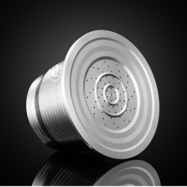 Stainless Steel Refillable Coffee Capsules for Nespresso Coffee Machine System with Hammer Gift Box Wonderful Gift for Coffer Lovers (metal round hole shape)