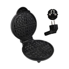 Sandwich Maker, Waffle Maker, Sandwich Grill, Detachable Non-stick Coating, LED Indicator Lights, Cool Touch Handle, Household Waffle Egg Cake Oven Breakfast Machine, Black, EU Plug