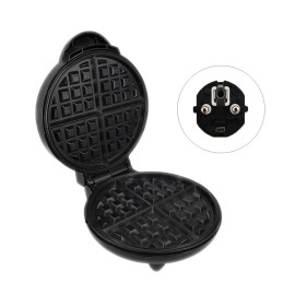 Sandwich Maker, Waffle Maker, Sandwich Grill, Detachable Non-stick Coating, LED Indicator Lights, Cool Touch Handle, Household Waffle Egg Cake Oven Breakfast Machine, Black, EU Plug