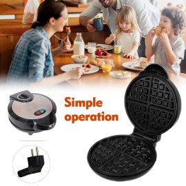 Sandwich Maker, Waffle Maker, Sandwich Grill, Detachable Non-stick Coating, LED Indicator Lights, Cool Touch Handle, Household Waffle Egg Cake Oven Breakfast Machine, Black, EU Plug