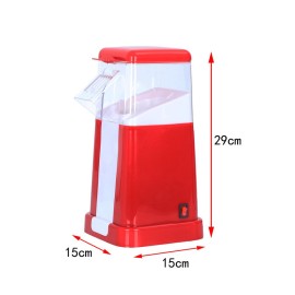 Electric Hot Air Popcorn Popper With Top Cover Electric Popcorn Maker Machine Healthy Delicious Snack For Family Gathering Easy To Clean Safe