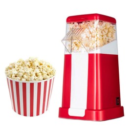 Electric Hot Air Popcorn Popper With Top Cover Electric Popcorn Maker Machine Healthy Delicious Snack For Family Gathering Easy To Clean Safe