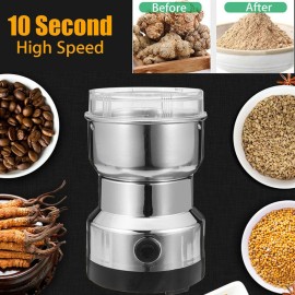Multifunction Smash Machine Electric Cereals Grain Grinder Mill Spice Herbs Pulverizer Grinding Machine Tool Stainless Steel Electric Coffee Bean Grinder for Home